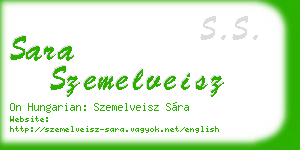 sara szemelveisz business card